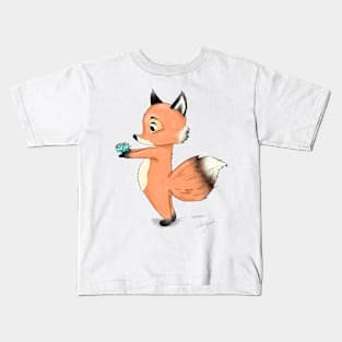 adorable foxy gentleman Kids T-Shirt